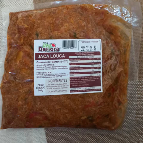 Carne De Jaca Desfiada Temperada - VEG DA HORA - 500G