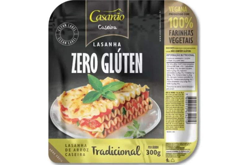 Massa Para Lasanha Sem Glúten Tradicional - CASARÃO - 300g