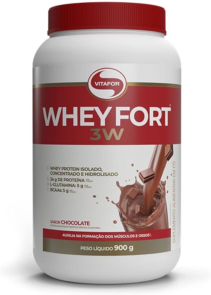 Whey FORT 3W De Chocolate - VITAFOR - 900G